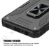 Samsung Galaxy A03S Case with Shockproof Sliding Camera Cover & Ring Holder Kickstand, Screen Protector (6.5", US
