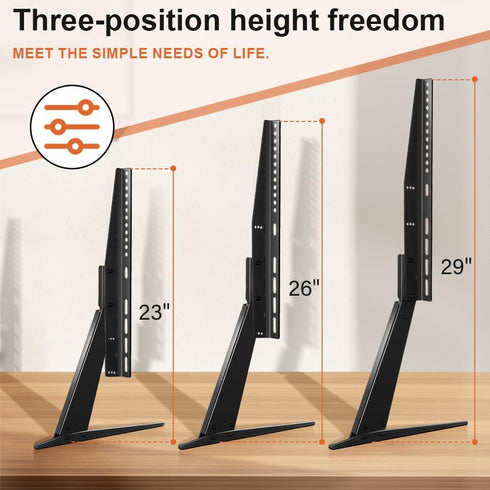 KKTONER 27-65 inch 800x400mm 88lbs Universal TV Stand Base TV for Flat Screen TV Metal Stand Legs Adjustable Table Top