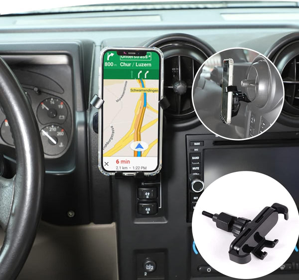 Cell Phone Holder Car Cradle for Hummer H2 2003-2007 - Dashboard Mount, Retractable Straight Phone Stand, 1PCS