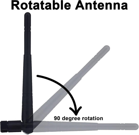 BOOBRIE 2-Pack Dual Band WiFi Antenna 2.4GHz 5GHz 5.8GHz 8dBi RP-SMA Male Connector for WiFi Router