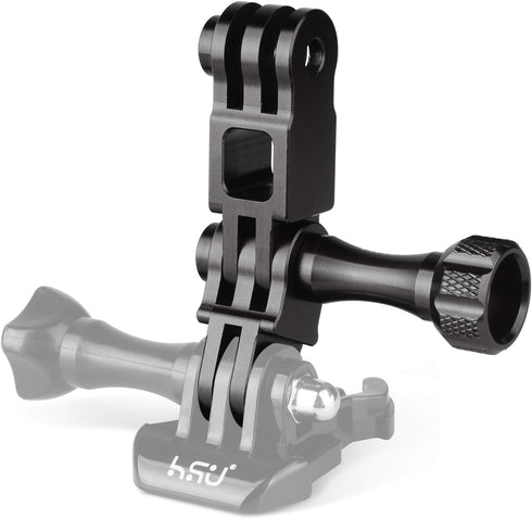 HSU Aluminum Extension Arm for GoPro Hero 13/12, Metal Adjust Mount for Go Pro Hero 11/10/9/8/7/6/5 Black