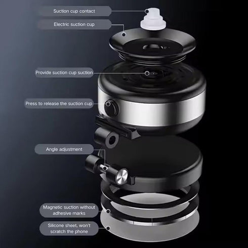 notifaence Holder,360 Electric Vacuum Suction Magnetic Holder,Nixie Phone Rotatable Car Magnetic Phone