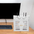 White PVC Router Storage Box: Cable Organizer Modem Cover Decorative Box for Home and Office Router Storage Rack
