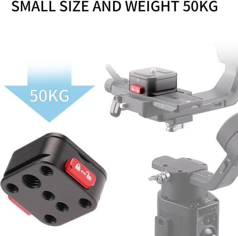 Quick Release Plate Kit, Camera Mount Adapter with 1/4 Inch Screw for DSLR, Tripod, and Gimbal