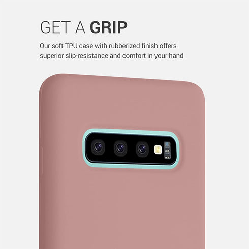 kwmobile Case for Samsung Galaxy S10 Plus / S10+ - TPU Silicone Phone Cover with Soft Finish - Winter Rose