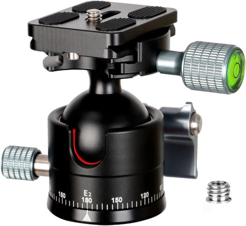 Koolehaoda Low Profile Ball Head Tripod Head, F36mm Metal Panorama Ball Head with 1/4" Screw for DSLR Tripod/Monopod,