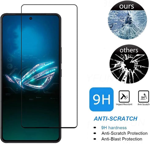 For Asus ROG Phone 8 /Rog Phone 8 Pro, 2pcs Anti-Scratch Full Coverage Protection Tempered Glass