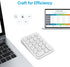 iClever Number Pad, KP08 Bluetooth Number Pad, Ultra Slim and Lightweight, USB-C Charge, for Laptop, iPad, Mac, PC