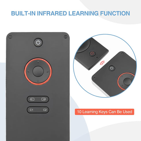 Rii K06 Mini Bluetooth Keyboard - Backlit 2.4GHz Wireless Keyboard with IR Learning, Portable Lightweight Touchpad,