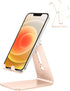 OMOTON Adjustable Cell Phone Stand, C2 Aluminum Desktop Dock Holder for iPhone 15/14/13 Pro, Samsung Galaxy, Gold