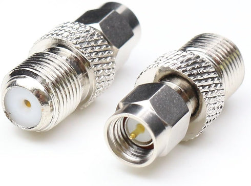 SMA Male to F Female Connector, SMA to F Type Coax Adapter, 2 Packs