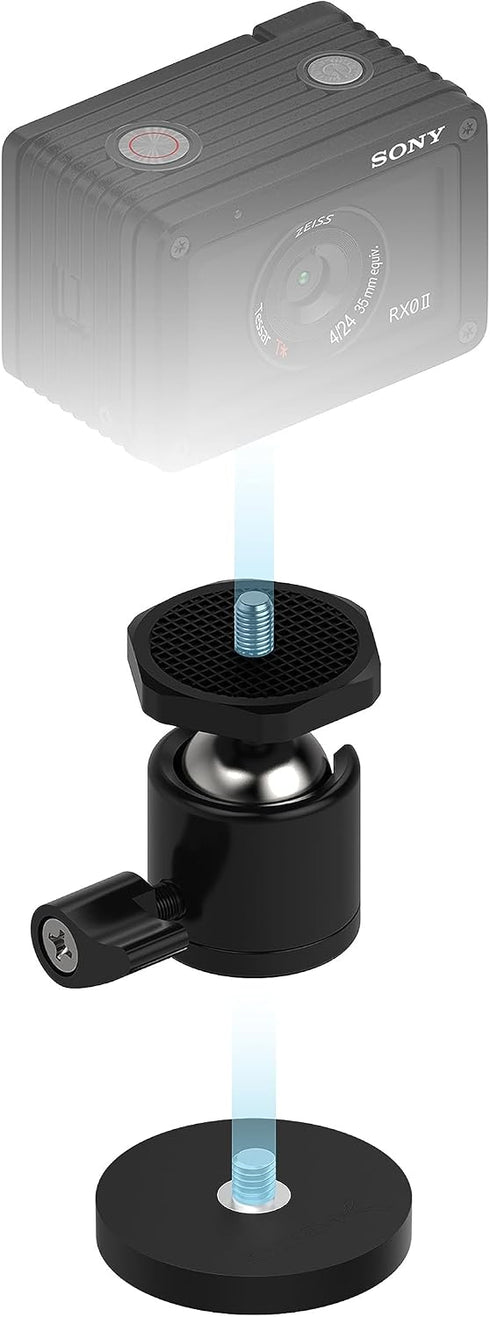 SABRENT Rubber Coated Magnetic Mount Compatible with GoPro and Small Cameras (CS-MG43)