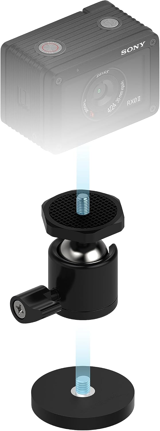 SABRENT Rubber Coated Magnetic Mount Compatible with GoPro and Small Cameras (CS-MG43)