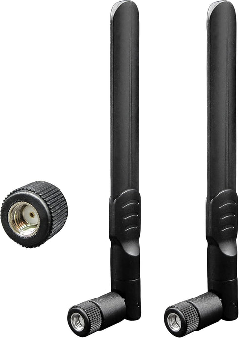 Dual Band PC WiFi Antenna 2.4Ghz/5.8Ghz 5dBi RP-SMA Male Connector, Bluetooth WiFi Antenna for Desktop PC - 2 Pack