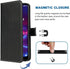 Compatible Coolpad Legacy Brisa Wallet Case, Leather Flip Cover with Wrist Strap, Card Holder for CP3706AS