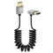 RIIEYOCA 90 Degree 4K Short HDTV to HDTV Coiled Cable, Down Angle