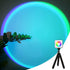 Sunset Projection Lamp, RGB Video Light, LED Camera Light 360 Full-Color2000mAh Rechargable,