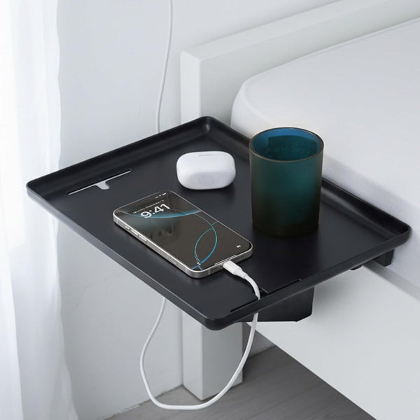 WELTOKE Bedside Shelf for Dorm Bed,Clip on Floating Bedside Table,Bunk Bed Shelf