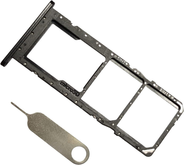 a02S Dual SIM Card Holder Replacement Tray for Samsung Galaxy A02S a025 2021, 6.5 Inches, Black