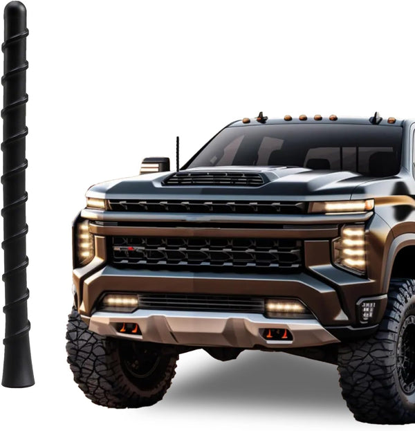 LQYLMY 7" Upgraded Spiral AntennaShort Radio Antenna Mast Compatible with Chevrolet Silverado 1500