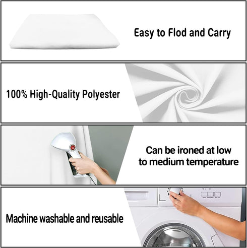LYLYCTY 8x10ft White Portrait Backdrop Zoom Meeting, Game Live Steaming and Photo Studio Shooting Props