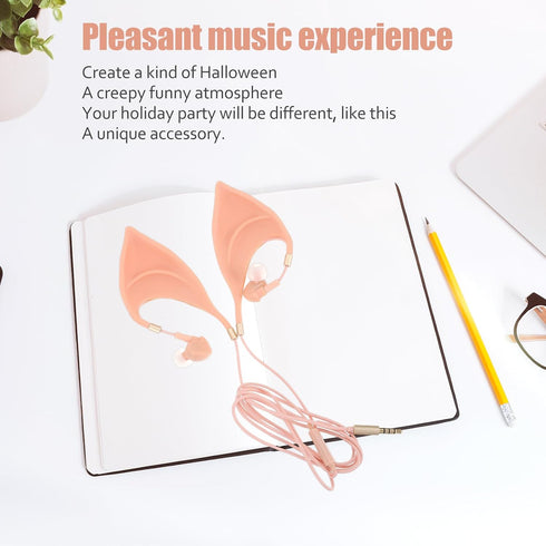 Wired Earbuds Headphones, 3.5mm Elf Earphones for Halloween, Cosplay Headset Wired Music Headphone