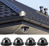 Dummy Fake Security Camera, CCTV Dome Camera with Flashing Led Light (4pcs) (Black)