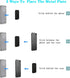 Pau1Hami1ton Mounts),4 Case,(2 2 S-07N(Black+Silver) Adhesive Thin Metal Plates(Compatible with Magnetic Piece Metal