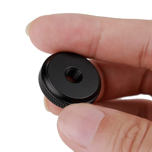 1/4" Female Thumb Nuts with Rubber Pads, 5pc Anti-Slip Lock Nut Adapter for Tripod Camera Attachment