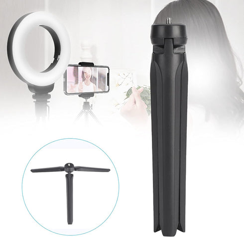 Kukyller Extendable Camera Tripod Portable Selfie Stick Handle Grip Desktop Webcam Tripod Selfie Stick Handle Grip