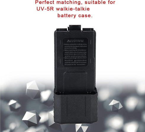 Walkietalkie Battery Box ABS, 6xAA Large Capacity Two-Way Radio Battery Case, Extended Battery Holder for UV5R