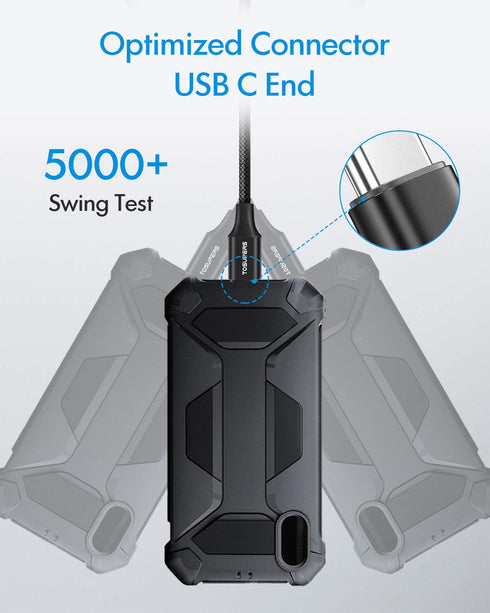 Short USB C to USB C Cable 1ft 2-Pack, 60W Fast Charging Type C Cable for Samsung Galaxy S24, iPhone 15 Pro Max, MacBook