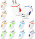 12 Pcs USB Wall Charger Adapter Plug Cube, 2.1A Fast Charging Block, Colorful Water Drop Style for Smartphones & Tablets