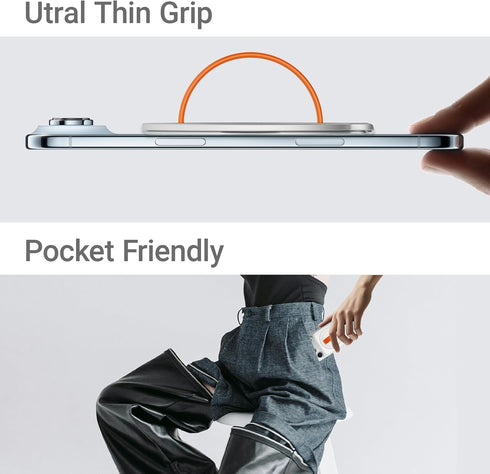 GORNERGRAT 3 360 17 16 15 14 13 12, Grat for Magsafe Magnetic Phone Grip Stand, Rotatable Silicone Strap Phone Loop