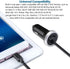 Fast Car Charger with Built-in 3ft Type C Fast Charging Cable, 3.4A USB C Car Adapter for Samsung Galaxy S24, S23, S22,