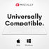 Macally Full Size USB Wired Keyboard for Mac and PC, Plug & Play with 15 Shortcut Keys for Easy Controls & Navigation