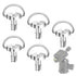 5 Pcs 1/4" Camera Tripod Screw, Stainless Steel Thread D-Ring Quick Release Camera Screws