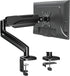 MOUNTUP Single Monitor Desk Mount, Adjustable Gas Spring Arm for Max 32 Inch Screen, VESA Mount Bracket, Black