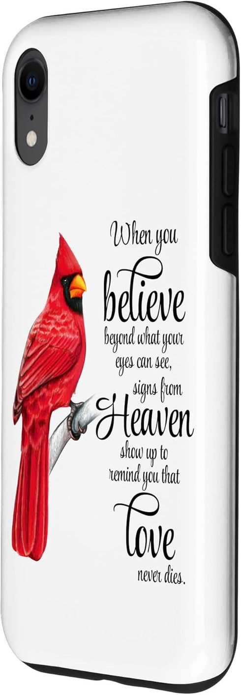 iPhone XR Cardinal Red Bird Sign from Heaven Angel Case for Protection and Style