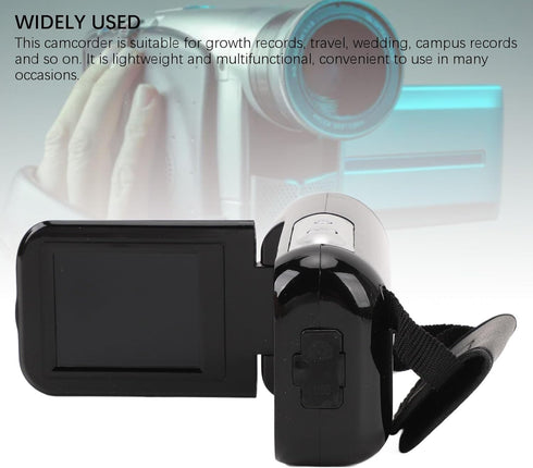 shenruifa 16MP 1080P 16X 2in 1/4 Inch Camcorder Digital Zoom Rotatable Screen Anti Shake USB Port Threaded Hole Video