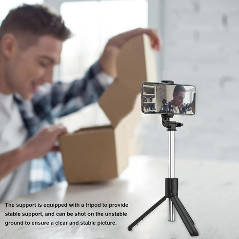 Generic Selfie Stick Tripod with Remote, Telescopic Travel Tripod, Phone with Wireless Remote, Stand, Portable, Sturdy