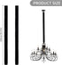 2 39.4 inches NICENEEDED PCS Chandelier Fabric Cord Cover, Black Chandelier Chain CoverChain Cable Sleeve, Velvet Cloth
