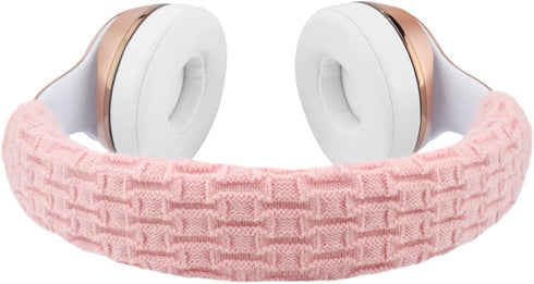 Geekria Knit Fabric Headband Cover for Beats, Bose, AKG, Sennheiser, Sony, Audio-Technica, Easy DIY Installation (Pink)
