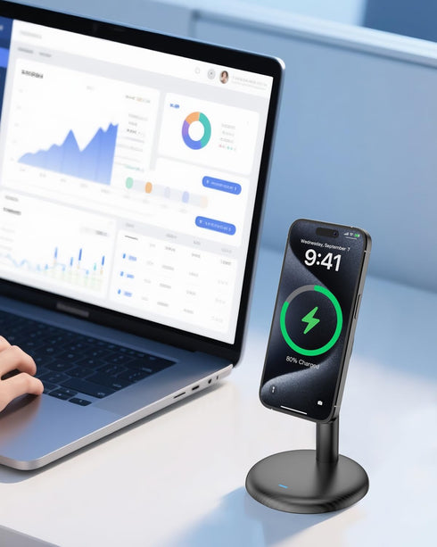Utotrip 17/Air/16/15/14/13/12,15W Mag-Safe Charger Stand for iPhone Fast Charging,Wireless Charging Pad Compatible