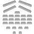 LINKUP Combs for PSU Cable Extension - 4 x 24 P, 16 x 8 P, 4 x 6 P, Black