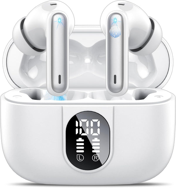 Wireless Earbuds, 2024 Bluetooth 5.3 Headphones, HiFi Stereo Earphones, 40H Playtime, IP7 Waterproof