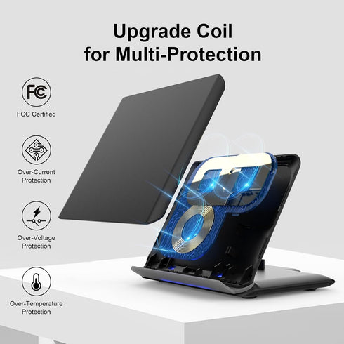 2 in 1 Fast Wireless Charging Station for Samsung Galaxy Z Fold Wireless Charger: Compatible with Galaxy Z Fold