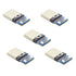 cablecc 5set DIY 24pin USB 3.1 Type C USB-C Male Plug Connector SMT Type with 3.5mm SR and Housing Cover, White