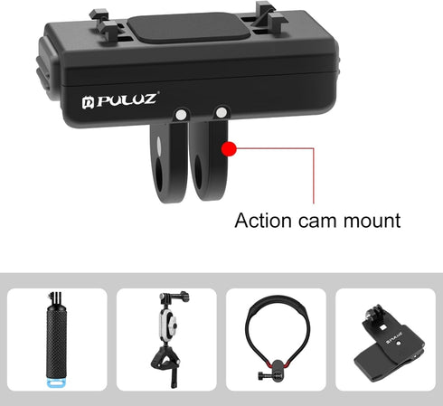 PULUZ Magnetic Quick Release Mount for Insta360 Ace Pro/Ace Action Camera, Aluminium Alloy Base with 1/4-inch Screws