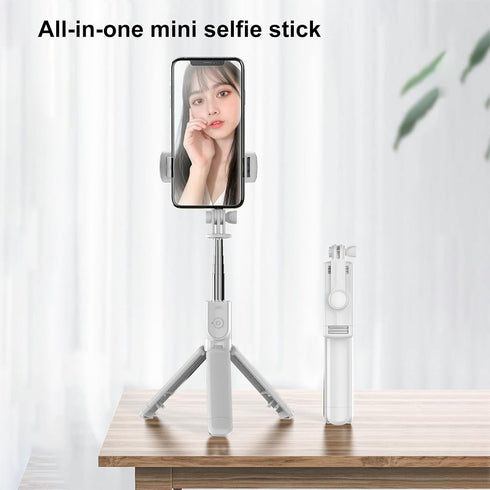 Zopsc Bluetooth Selfie Stick Tripod, Adjustable Height Phone Holder with Remote, Foldable Design for Horizontal